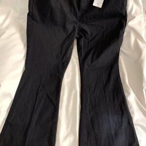 NEW A.N.A Black High Rise Flare Jeans Size 18W